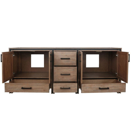 Ziva Transitional Rustic Barnwood 84" Vanity Cabinet Only | LZV352284SN00000