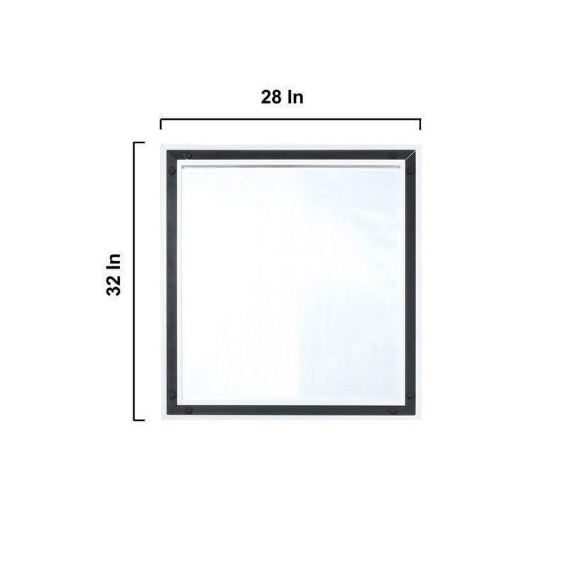 Lexora Vanities Ziva Transitional White 30" Single Vanity, no Top and 28" Mirror | LZV352230SA00M28