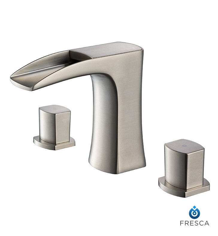 FFT3076BN | Fresca Fortore Widespread Mount Bathroom Vanity Faucet - Brushed Nickel