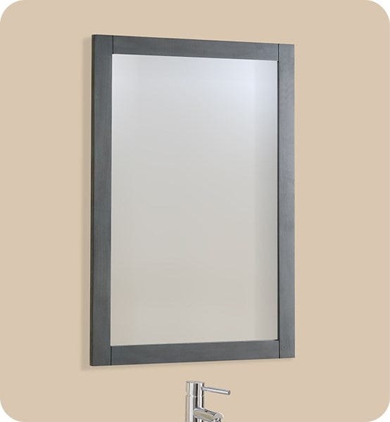 Modern Bath House Mirrors Pair of Fresca Manchester Regal 20" Gray Wood Veneer Traditional Bathroom Mirror