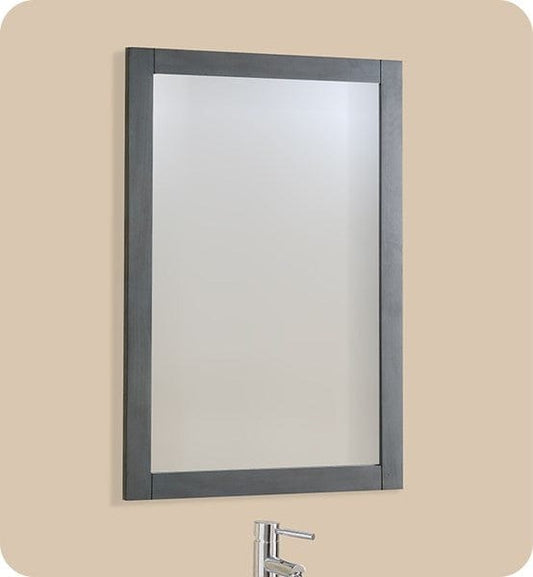 Pair of Fresca Manchester Regal 20" Gray Wood Veneer Traditional Bathroom Mirror