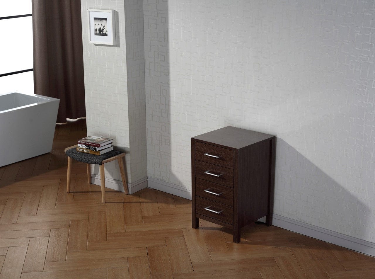 Virtu USA Linen and Side Cabinets Virtu USA Dior 18 Freestanding Side Storage Cabinet in Espresso