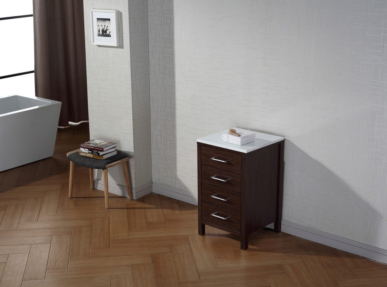 Virtu USA Linen and Side Cabinets Virtu USA Dior 18 Modern Side Cabinet in Espresso