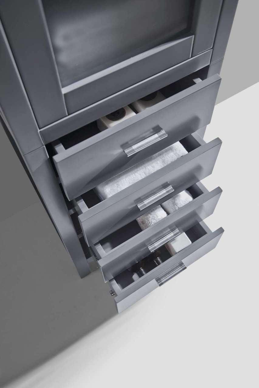 Virtu USA Wellmont 20 Modern Side Cabinet in Grey