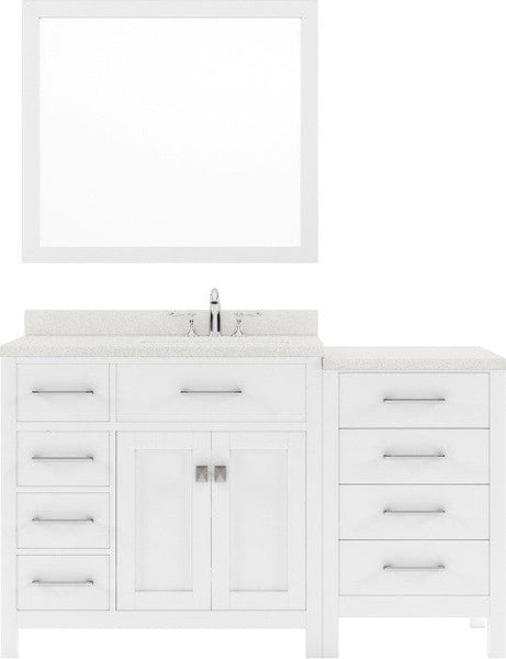 white single sink vanity set