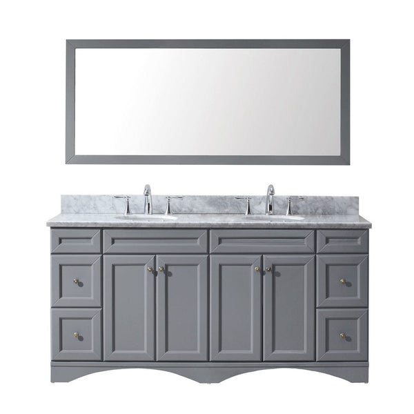Virtu USA Talisa 72 Double Bathroom Vanity Set in Grey