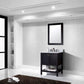 Virtu USA Winterfell 30 Single Bathroom Vanity Set in Espresso w/ Italian Carrara White Marble Counter-Top | Square Basin