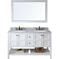 Virtu USA Winterfell 60" Double Bathroom Vanity Set in White