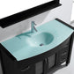 Virtu USA Ava 48 Single Bathroom Vanity Set in Espresso w/ Tempered Glass Counter-Top