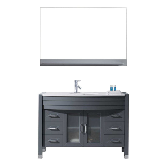 Virtu USA Ava 48" Single Bathroom Vanity Cabinet Set in Grey