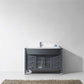 Virtu USA Ava 48 Single Bathroom Vanity Set in Grey | White Stone Counter-Top