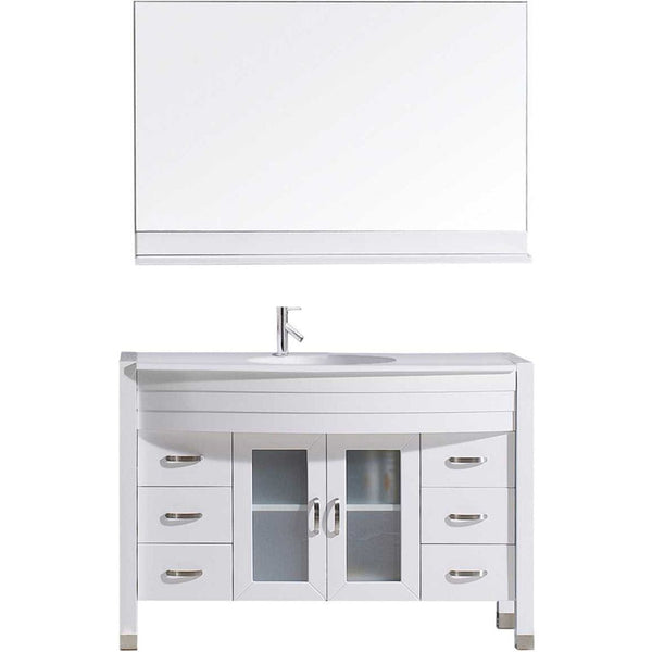 Virtu USA Ava 48 Single Bathroom Vanity Cabinet Set in White