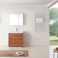 Virtu USA Bailey 30" Single Bathroom Vanity Cabinet Set in Plum w/ Polymarble Counter-Top
