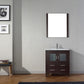 Virtu USA Dior 30" Single Bathroom Vanity Cabinet Set in Espresso w/ Ceramic Counter-Top