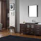 Virtu USA Dior 66 Single Bathroom Vanity Set in Espresso w/ Ceramic Counter-Top | Integrated Sink