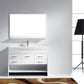 Virtu USA Gloria 48" Single Bathroom Vanity Cabinet Set in White w/ Ceramic Counter-Top