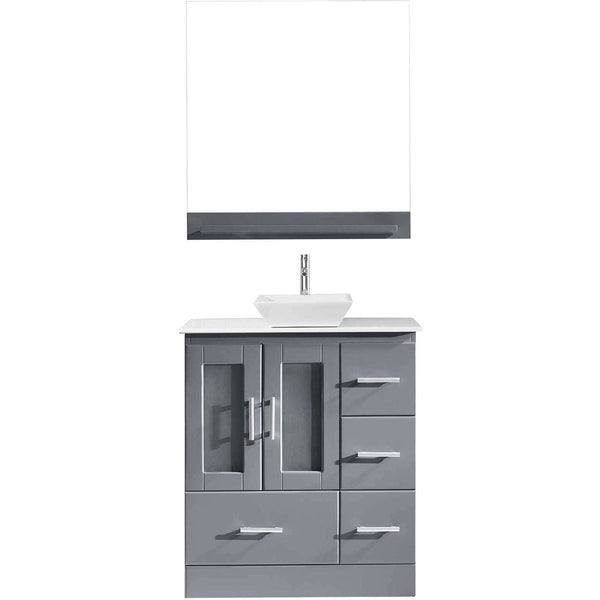 Virtu USA Zola 30 Single Bathroom Vanity Cabinet Set in Grey