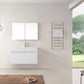 Virtu USA Zuri 39" Single Bathroom Vanity Cabinet Set in Gloss White w/ Polymarble Counter-Top