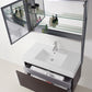 Virtu USA Zuri 39 Single Bathroom Vanity Set in Wenge w/ Polymarble Counter-Top