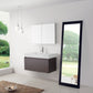 Virtu USA Zuri 39 Single Bathroom Vanity Set in Wenge w/ Polymarble Counter-Top