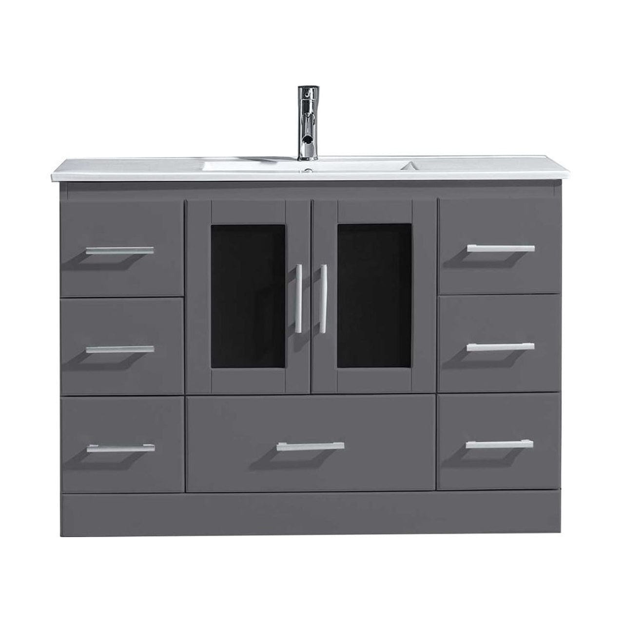 Virtu USA Vanities PS-103-PC / NO MIRROR Virtu USA Zola 48 Single Bathroom Vanity Set in Grey