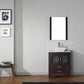 Virtu USA Dior 24" Single Bathroom Vanity Cabinet Set in Espresso w/ Italian Carrara White Marble Counter-Top