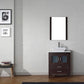 Virtu USA Dior 28" Single Bathroom Vanity Cabinet Set in Espresso w/ Pure White Stone Counter-Top