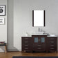 Virtu USA Dior 64 Single Bathroom Vanity Set in Espresso w/ Pure White Stone Counter-Top | Vessel Sink