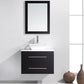 Virtu USA Marsala 29" Single Bathroom Vanity Cabinet Set in Espresso w/ White Artificial Stone Counter-Top