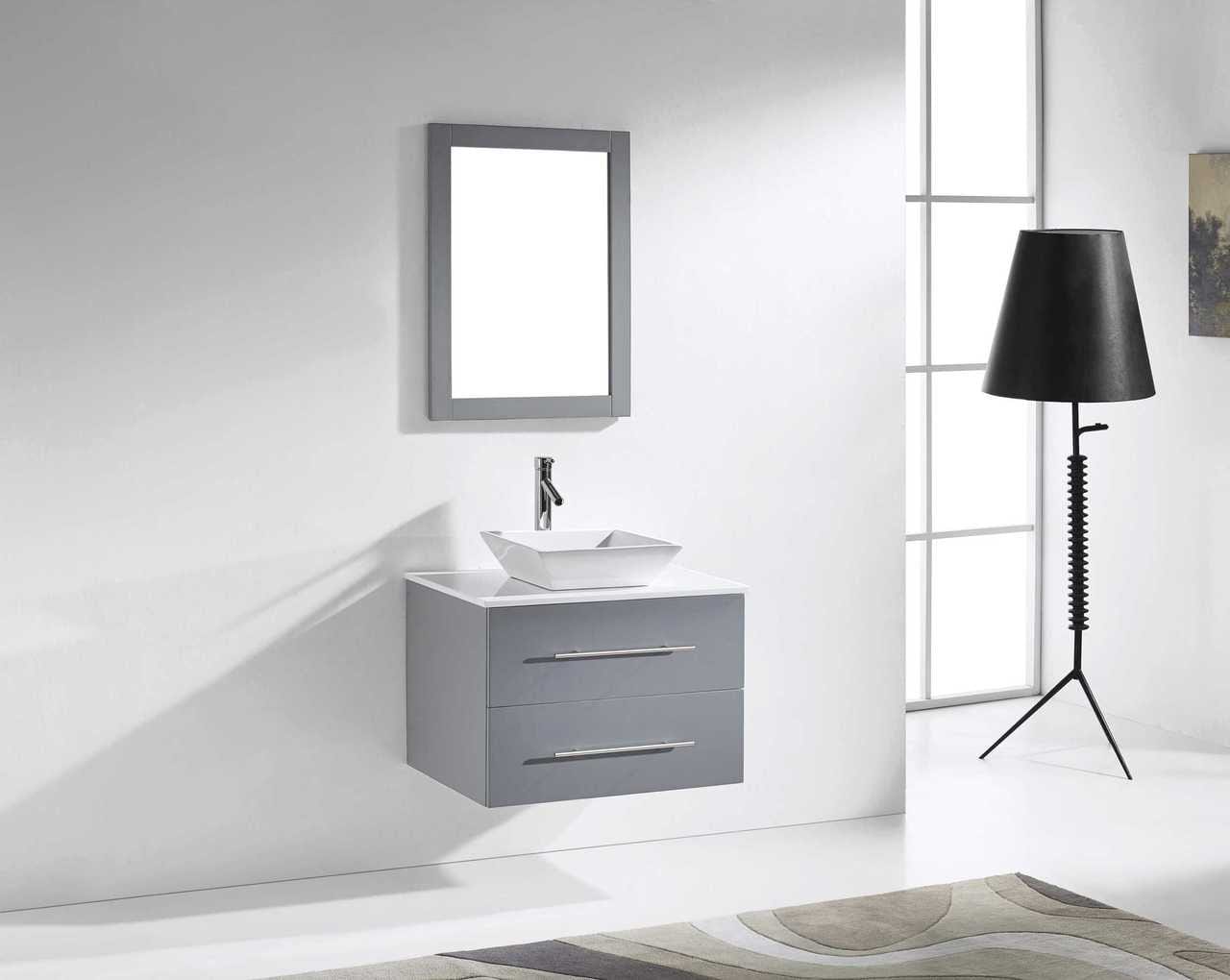 Virtu USA Vanities PS-104-BN Virtu USA Marsala 29 Single Bathroom Vanity Set in Grey