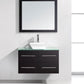Virtu USA Marsala 35 Single Bathroom Vanity Set in Espresso w/ Tempered Glass Counter-Top