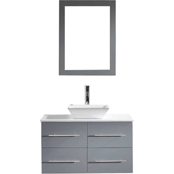 Virtu USA Marsala 35 Single Bathroom Vanity Cabinet Set in Grey