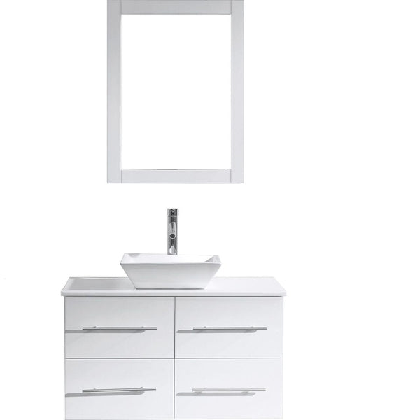 Virtu USA Marsala 35 Single Bathroom Vanity Cabinet Set in White