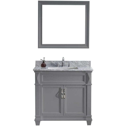 Virtu USA Victoria 36" Single Bathroom Vanity Cabinet Set in Grey