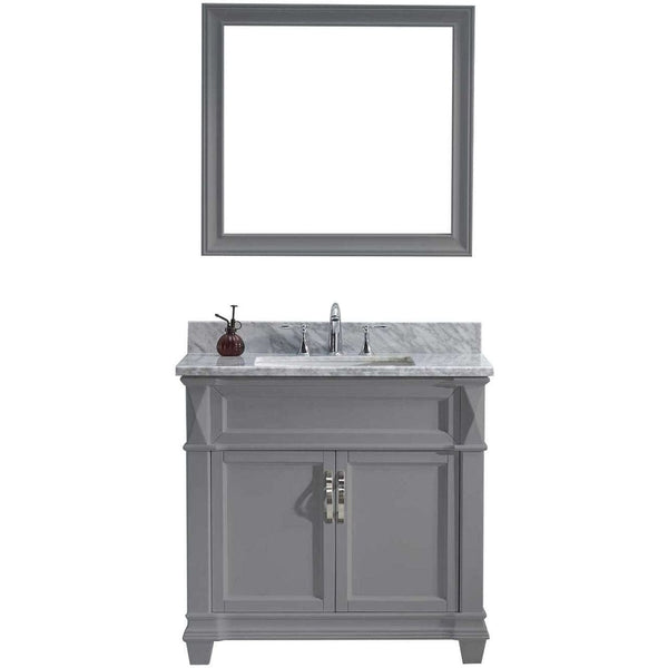 Virtu USA Victoria 36 Single Bathroom Vanity Cabinet Set in Grey