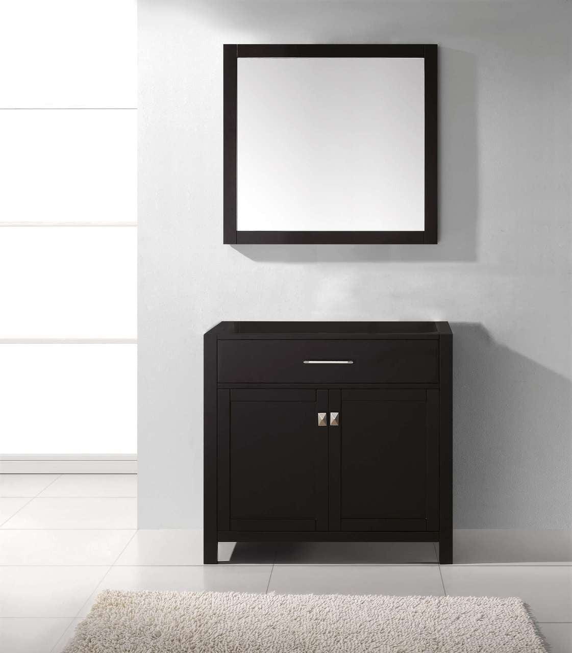 Virtu USA Vanities Virtu USA Caroline 36 Single Bathroom Vanity Cabinet in Espresso