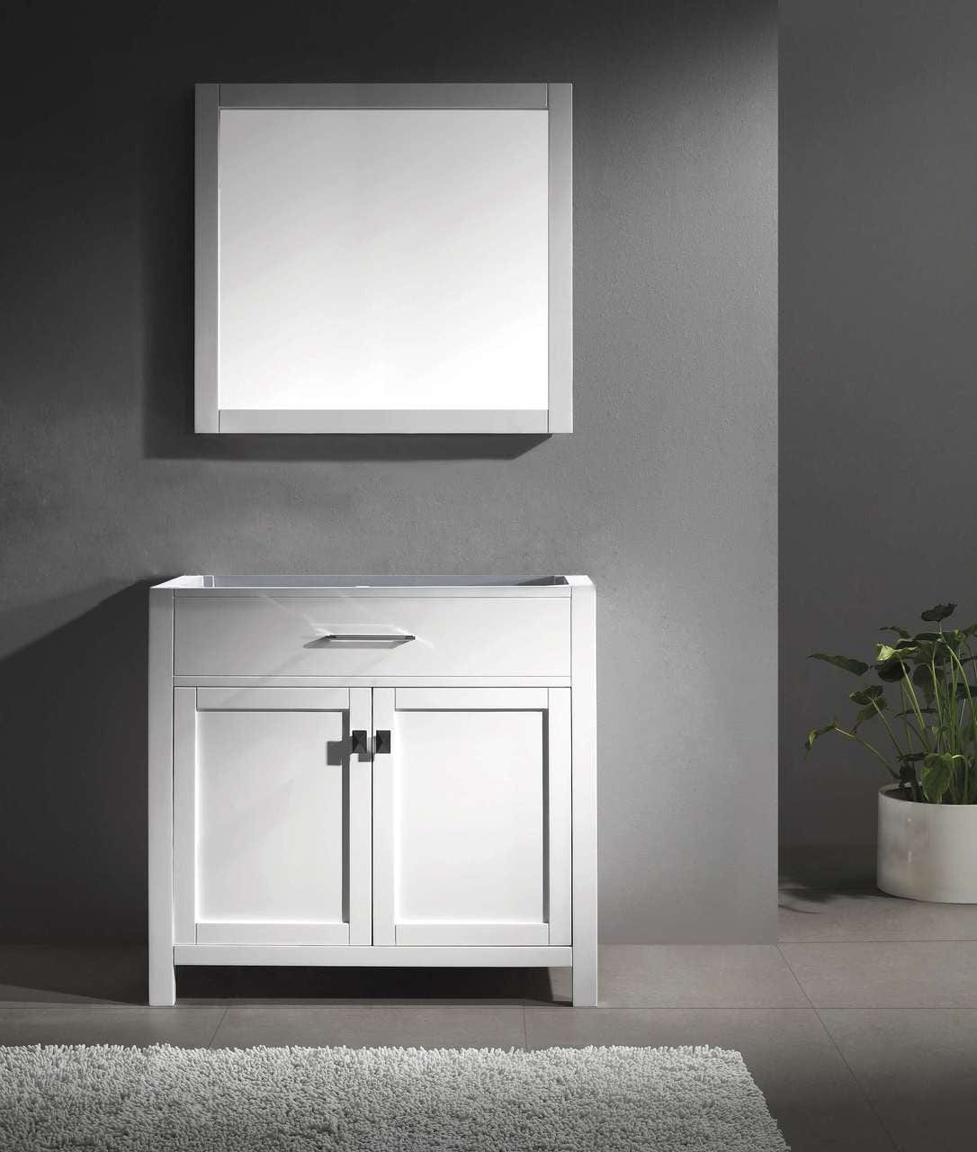 Virtu USA Vanities Virtu USA Caroline 36 Single Bathroom Vanity Cabinet in White