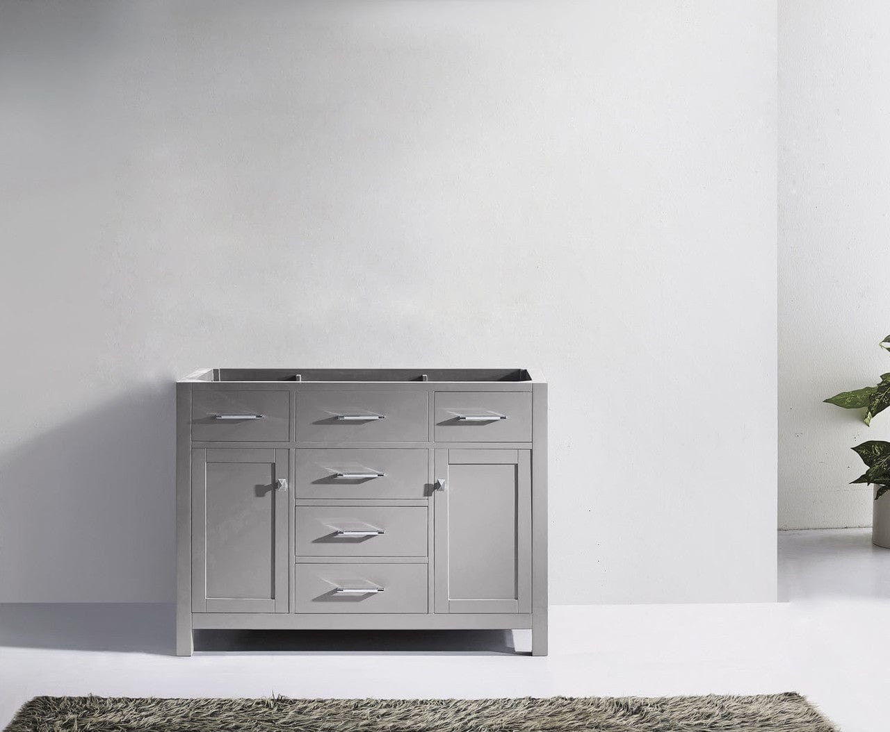 Virtu USA Vanities Virtu USA Caroline 48 Cabinet Only in Cashmere Grey