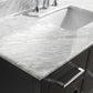 Virtu USA Caroline 48 Single Bathroom Vanity Set in Espresso w/ Italian Carrara White Marble Counter-Top | Square Basin