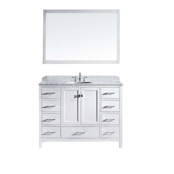 Virtu USA Caroline Avenue 60 Single Bathroom Vanity Set in White