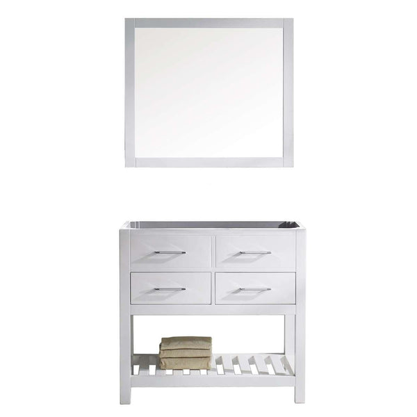 Virtu USA Caroline Estate 36 Single Bathroom Vanity Cabinet in White
