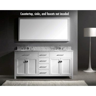 Virtu USA Vanities Virtu USA Caroline Parkway 72 Bathroom Vanity Cabinet in White