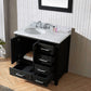 Virtu USA Caroline Premium 36 Single Bathroom Vanity Set in Zebra Grey - No Mirror