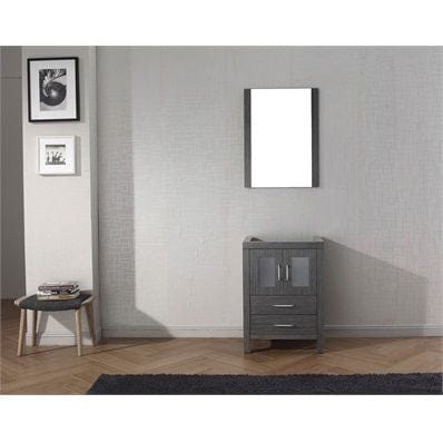 Virtu USA Vanities Virtu USA Dior 24 Single Bathroom Vanity Set in Zebra Gray Cabinet Only