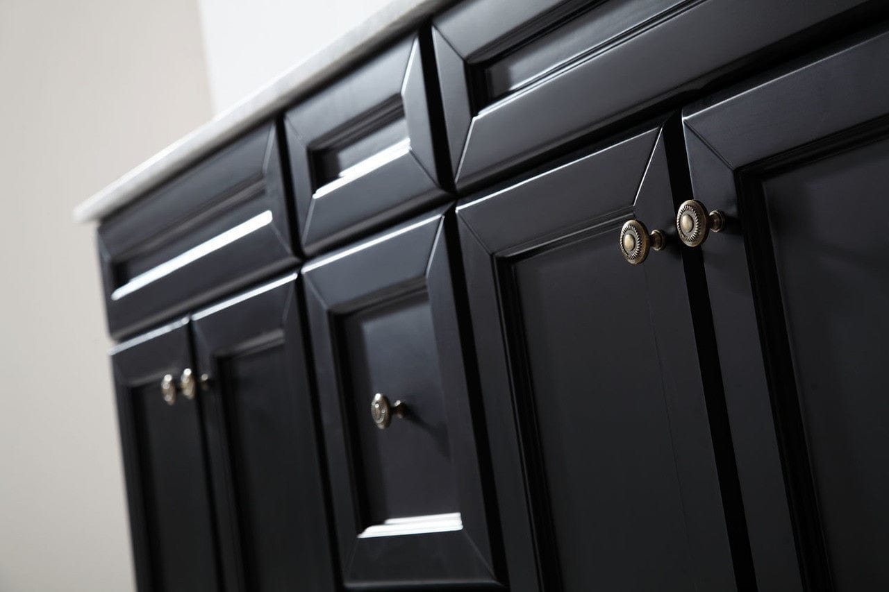 Virtu USA Vanities Virtu USA Talisa 60 Double Square Sink Espresso Top Vanity in Espresso w/ Mirror