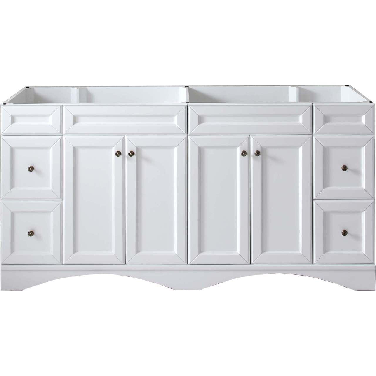 Virtu USA Talisa 71" Double Bathroom Vanity Cabinet in White
