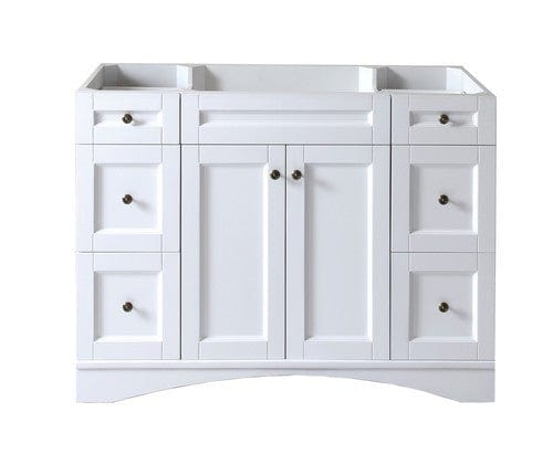Virtu USA Vanity Base Cabinets NO MIRROR Virtu USA Elise 48 Bathroom Base Cabinet in White