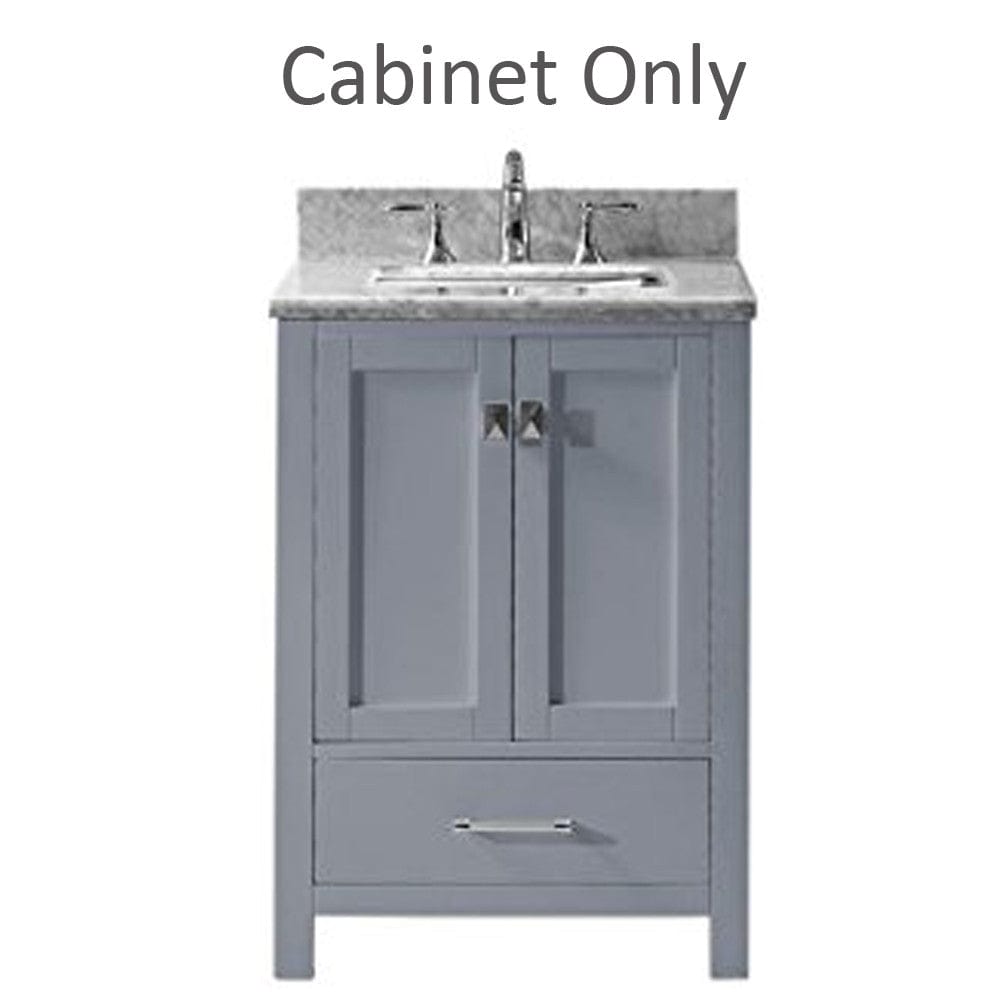 Virtu USA Vanity Base Cabinets Virtu USA Caroline Avenue 24 Single Bathroom Cabinet in Grey