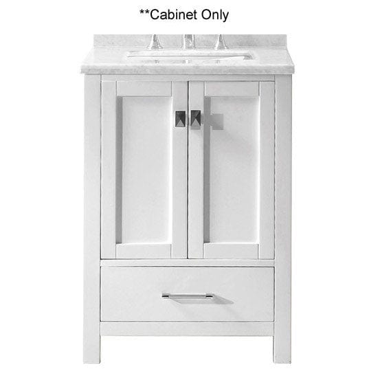 Virtu USA Vanity Base Cabinets Virtu USA Caroline Avenue 24 Single Bathroom Cabinet in White