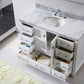 Virtu USA Caroline Avenue 71" Bathroom Vanity Cabinet in White Upper View